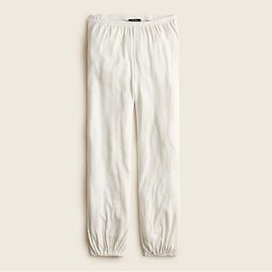 NWT - J. Crew ribbed eco dreamiest pajama jogger pants, ivory, women’s large